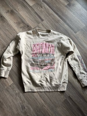 Abercrombie Kids Bronco Graphic Pullover Sweatshirt Girls Beige 11/12