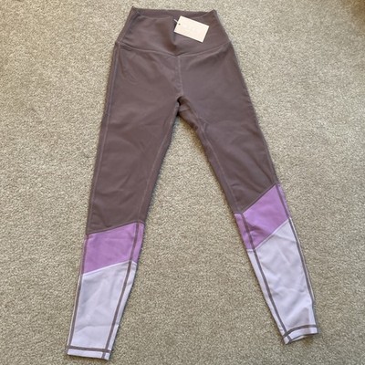 WILO The Label Anthropology XS  Colorblock Mid Rise (Mauve) Leggings Activewear