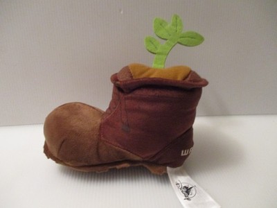 Disney Pixar Wall-E Boot Plush Green Plant Leaf Growing 8'' Tall Total Shoe Brown