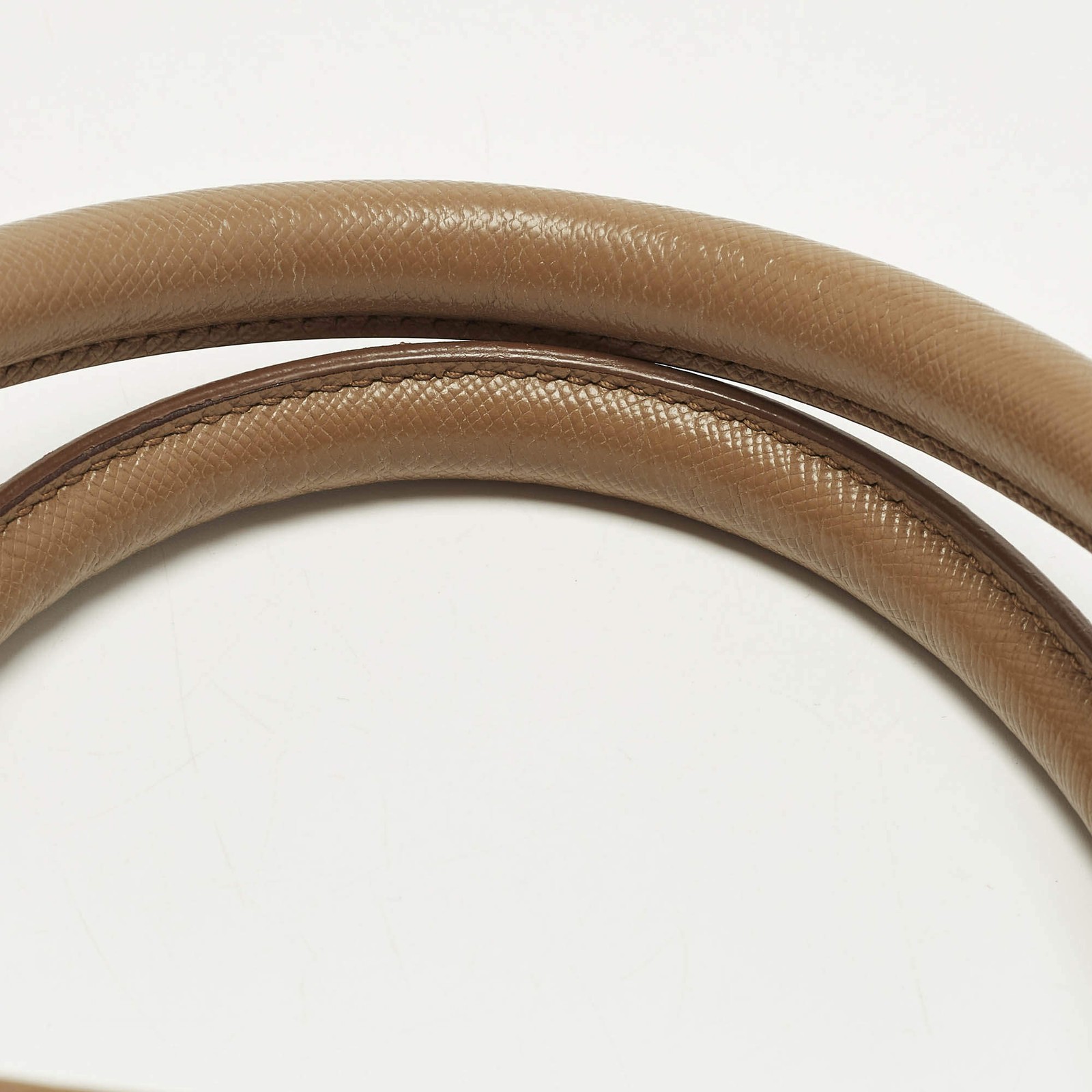 Prada Gardeners Tan Saffiano Lux Leather Tote thumbnail 6