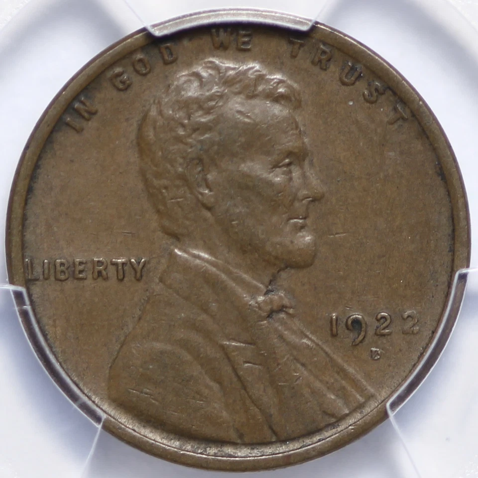 1922-D Lincoln Wheat Cent Penny PCGS XF40 Full Wheat Lines OXEM - Image 2 of 3