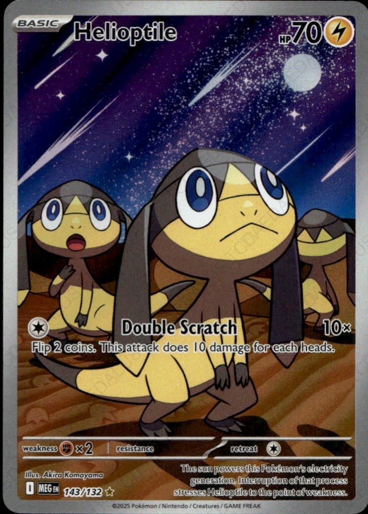 Helioptile Illustration Rare ME01: Mega Evolution 143/132 NM