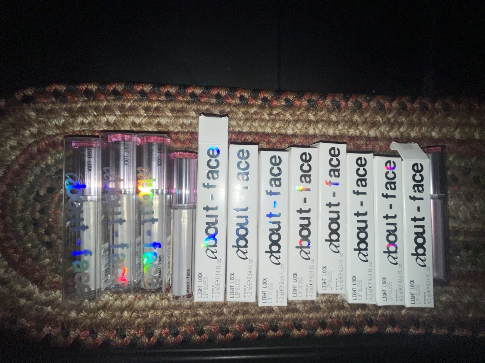 ABOUT FACE LIGHT LOCK LIP GLOSS ONE OF BUYER CHOICE VARIOUS SHADES NIB