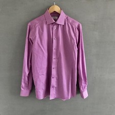 Men Eton Shirt Purple Cotton 40 /L / 48
