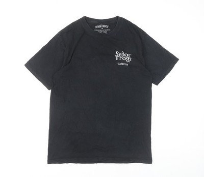 Señor Frosch Herren T-Shirt schwarz Strand Grafik M