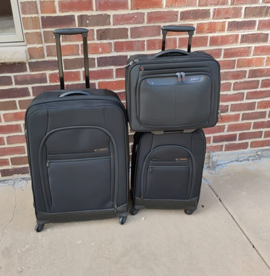 Samsonite 3 pieces Controll Wheeled 29'',carry on Luggage black Suitcase