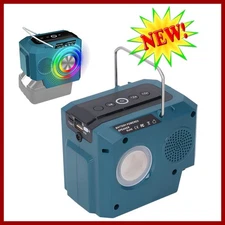 Worksite Speaker for Makita 18V Battery Bluetooth LED USB Stereo Jobsite Radio