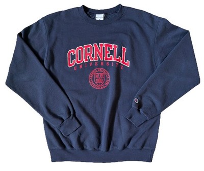 Cornell University NCAA Champion Navy Crewneck Sweatshirt Men Medium