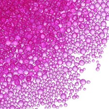 Glass Bubble Beads, 100g Tiny Iridescent Beads 1-3mm Rose Red