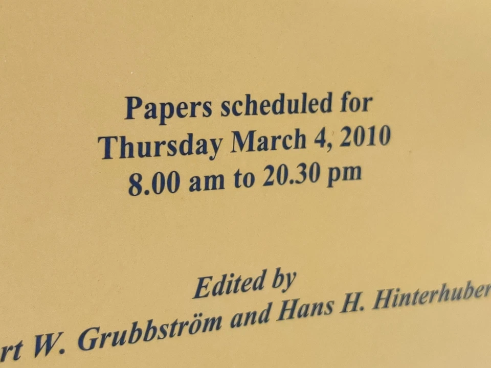 Innsbruck 2010 Seminar Pre-Prints Vol. 3 Seminar on Production Economics Busines - Image 4 of 4