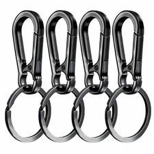 4Pcs Metal Carabiner Keychain Clip Key Ring Holder Hook Organizer for Keys