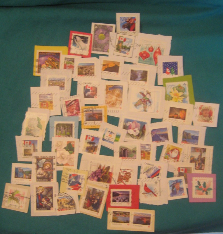 Lot of 50-Used Modern Canadian Stamps On Paper-Nice Variety-#2