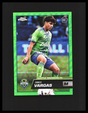 2023 Obed Vargas Rookie Card Chrome MLS Neon Green /99 #108 Seattle Sounders. rookie card picture