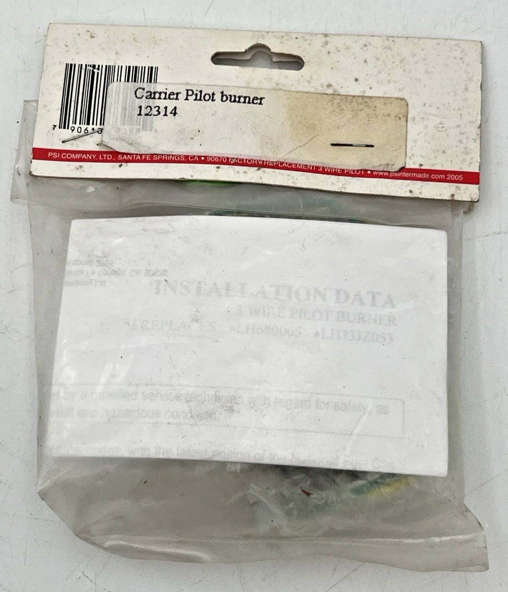 CARRIER PILOT BURNER 12314, PS730A, 3 WIRE REPLACEMENT FOR LH680005 & LH33JZ053