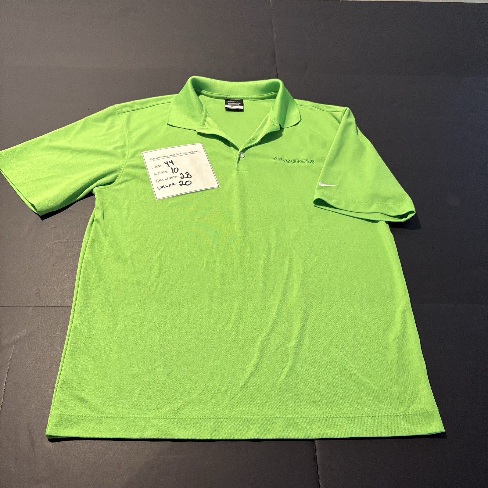 Nike Golf Goodyear Green Golf Shirt Men’s Size M thumbnail 2