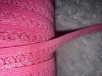 10 yards bubblegum pink Picot Lingerie Stretch loop sewing Elastic 1/2'' wide
