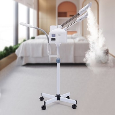 Pro 3 in 1 Facial Steamer 5X Magnifying Lamp Hot& Cold Ozone Machine Spa Salon.