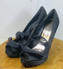 Bakers Black Stilettos Peep Toe Size 8.5M