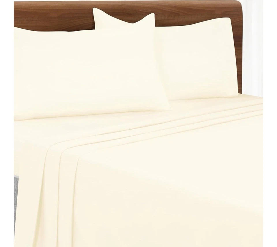 Juego de sábanas de franela bolsillos profundos 3 piezas 2 fundas de almohada y 1 sábana elástica Foto 2 de 2