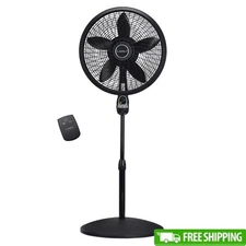 18 Inch Oscillating Pedestal Fan Remote Control 3 Speed Adjustable Height Indoor