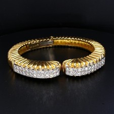 18k Yellow & White Gold Diamond Bracelet by Robert Wander/WINC