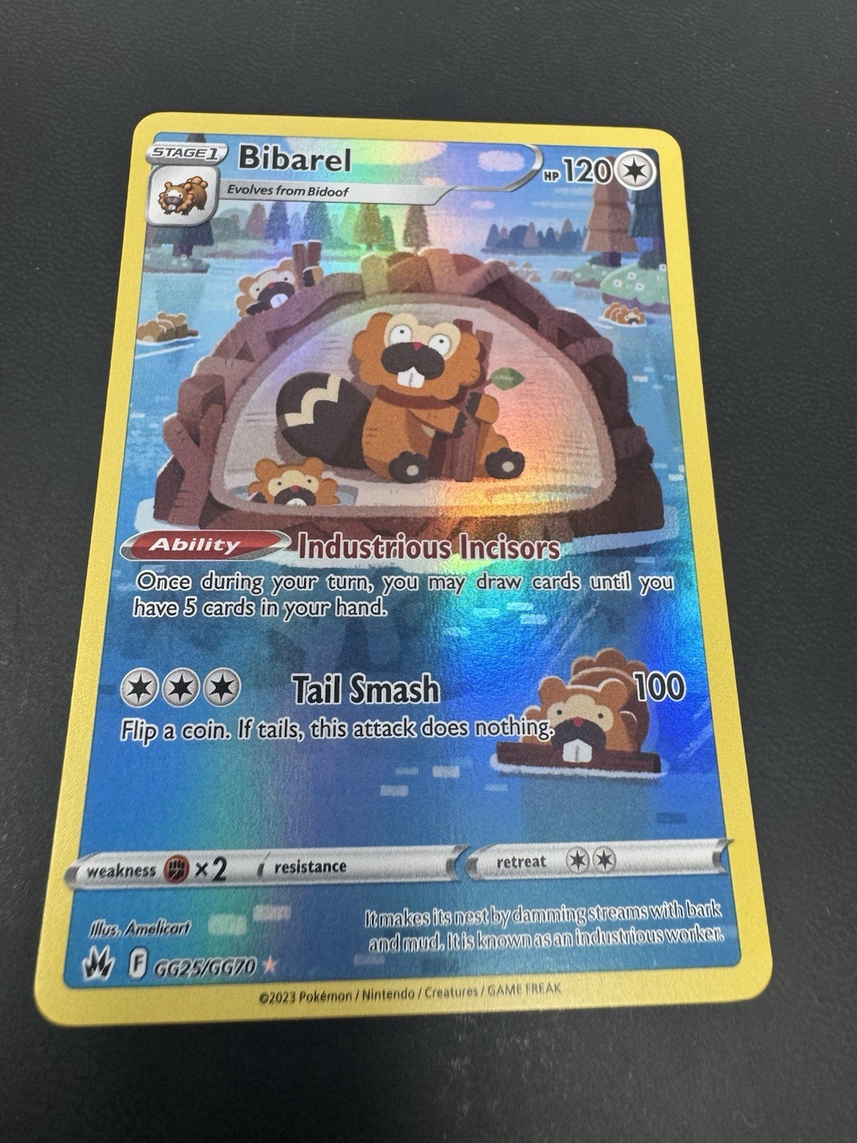 Bibarel GG25/GG70 SWSH: Crown Zenith: Galarian Gallery - Pokemon Card - NM