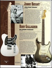 Pubblicità chitarra Fender Jimmy Bryant Telecaster Rory Gallagher Stratocaster