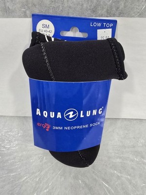 Aqua Lung Low Top Scuba Diving  Neoprene Socks ~ 3mm Small