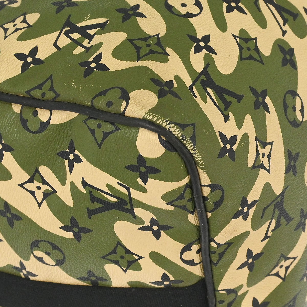 Louis Vuitton Keepall Takashi Murakami Duffle 55 Green Canvas for