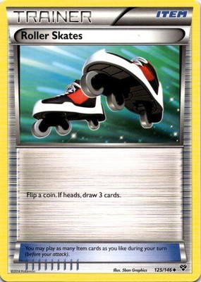 Roller Skates 125/146 Uncommon XY Pokemon Moderately Played