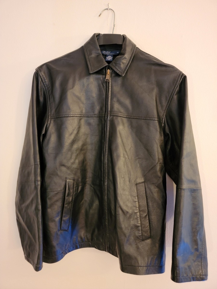 VINTAGE POLO RALPH LAUREN SOFT LAMBSKIN LEATHER JACKET SATIN LINED VINTAGE POLO RALPH LAUREN SOFT LAMBSKIN LEATHER JACKET SATIN LINED