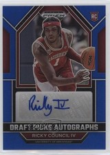 2023 Panini Prizm Draft Picks Blue 112/125 Ricky Council IV #DPA-RCN Auto 0z0v
