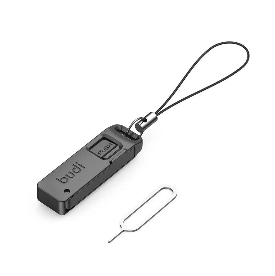 Sim Card Keychain 1pc SIM Card Eject Pin Storage Box Keychain SIM & TF Card Holder Tool - NEW