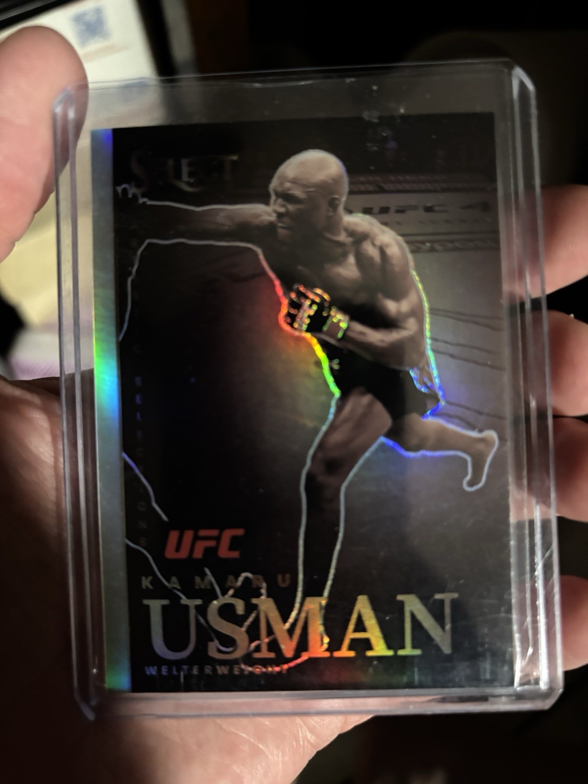 2022 Panini Select UFC Artistic Selections Kamaru Usman #2