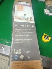 Allen+Roth 2" Room Darkening Cordless Faux Wood Blind White 30.5x64" Fits 27-31"