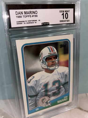 Dan Marino 1988 Topps Card #190 Rated Gem Mint 10