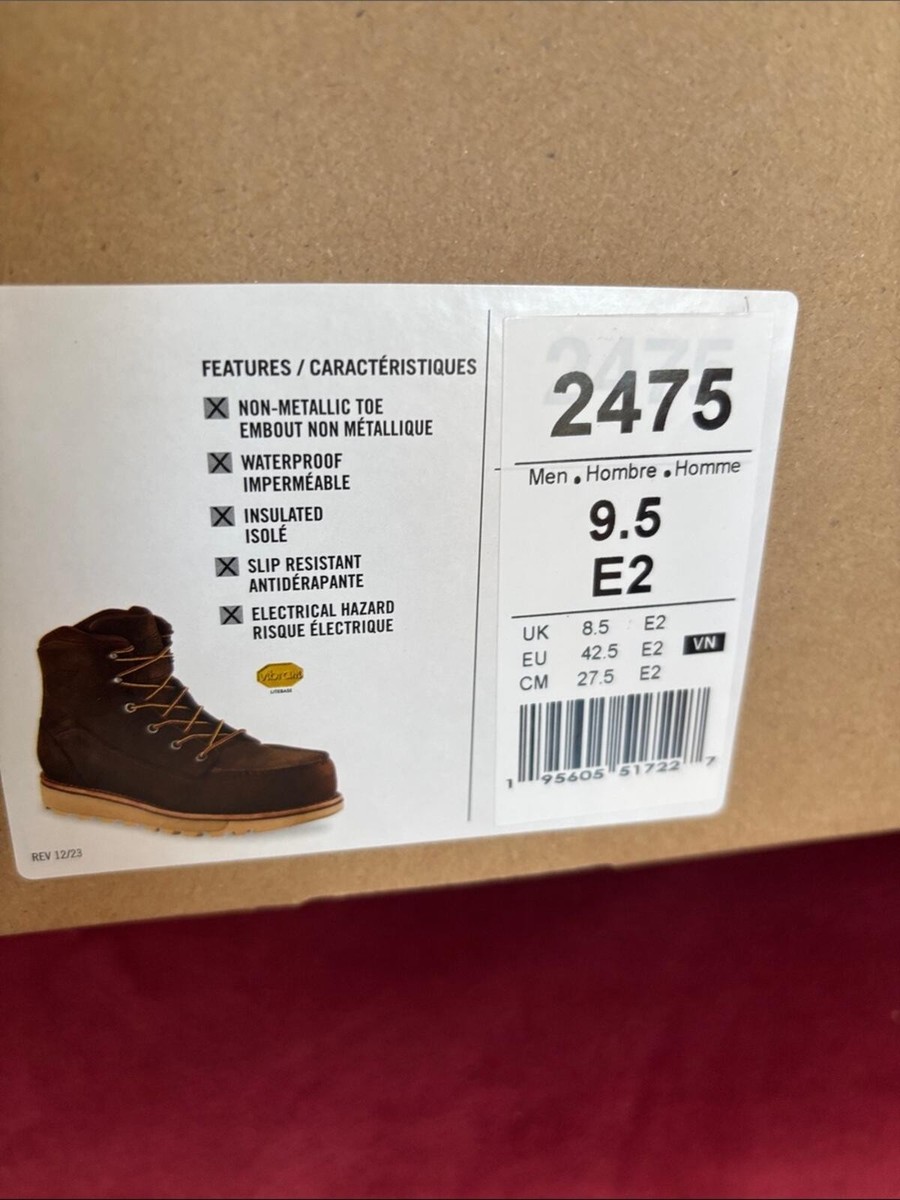 Red Wing Shoes 2475 Brown Leather Moc Toe Work Boots - Men's 9.5