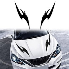 Car Hood Stripe Sticker Flame Graphics Auto Racing Stripes Body Side Decal