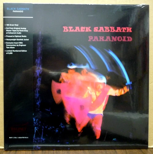 BLACK SABBATH Paranoid RHINO High Fidelity LP Numbered #0028! Ozzy SEALED! OOP