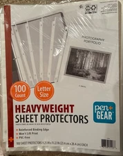 Pen+Gear 100 Count Heavyweight Letter Size Sheet Protectors