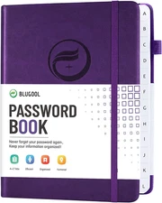 Password Book with Alphabetical Tabs, Hardcover Password Keeper