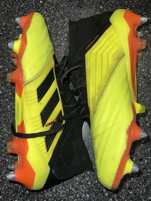 Adidas Predator 18.1 SG Leather 2018 Neon Green Volt D96598 Mens 10