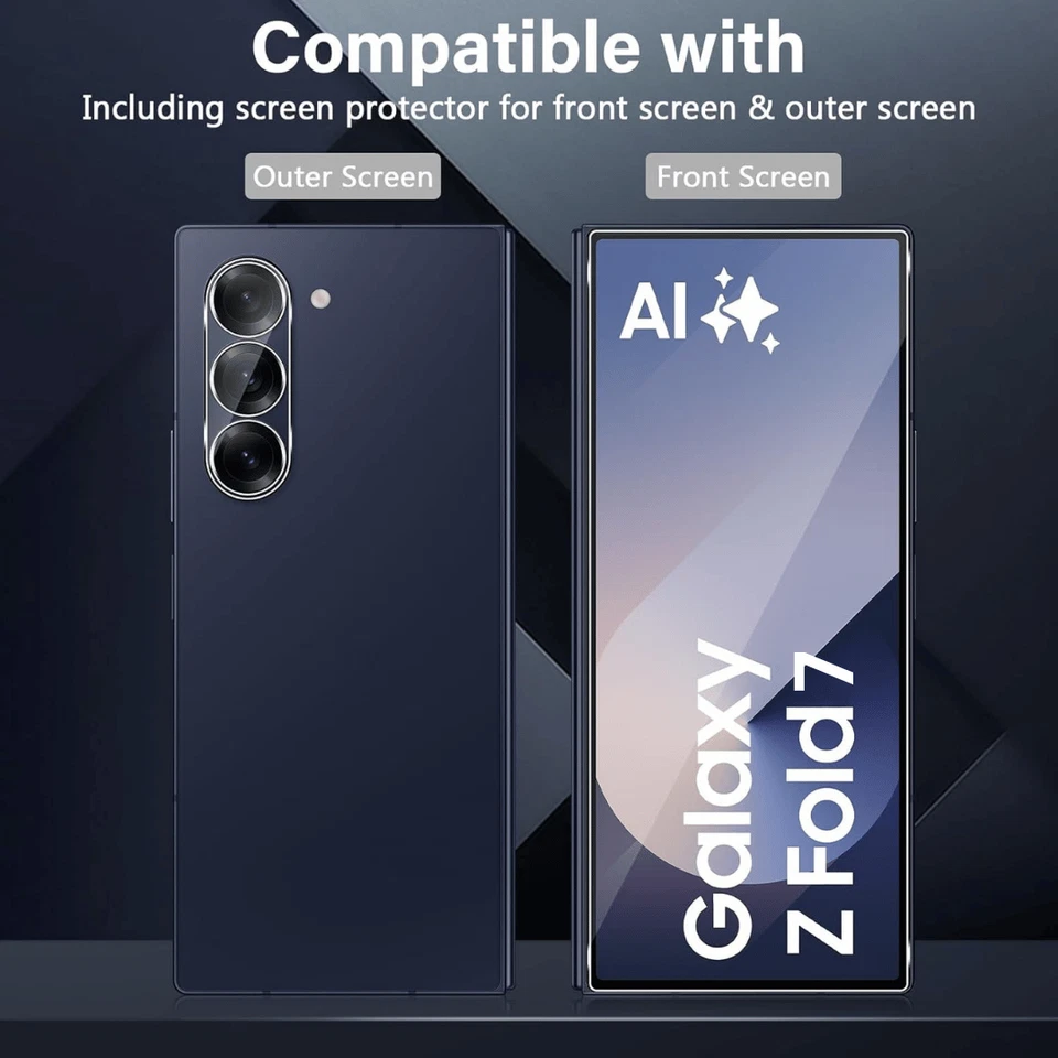 6X Schutzglas für Samsung Galaxy Z Fold 7 5G Display Kamera Panzerfolie Full 9H - Bild 2 von 4