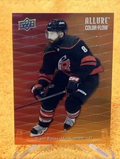 Brent Burns 2023-24 Allure Hockey #CF-33 RED-ORANGE COLOR FLOW Hurricanes