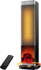 1500W PTC Ceramic Space Heater with Remote, Oscillation & 12H Timer