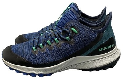 Merrell Womens 8.5 Trail Running Shoes Blue Green Quantum Grip Hiking Excellent