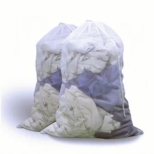 2 Pack Large Mesh Laundry Bag, 24×36 inch Heavy Duty Mesh Laundry Bags Drawst...
