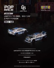 POP RACE 1/64 LBWK Nissan Silvia S15 Chrome Open Hood HK Toycar LTD 2500