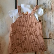 Puppen 2tlg.set Trägerrock  und T Schirt Für Puppen 45-50cm