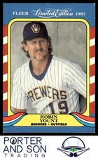 Robin Yount 1987 Fleer Limited Edition #44 Milwaukee Brewers Baseball Card